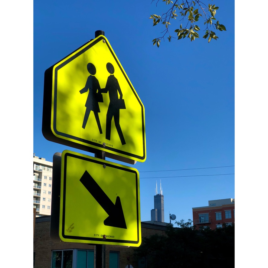 Señal de tránsito Chicago